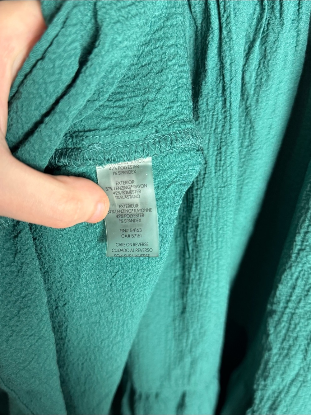 Calvin Klein Gauze Slit Neck Tiered Emerald Green Swing Midi Dress Size 16 - Picture 11 of 12